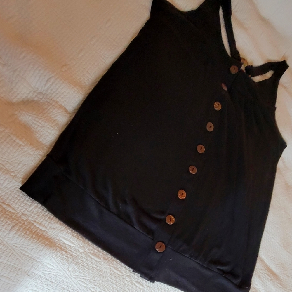 Janette Plus U.S.A Women's Tank Top Trappy Back Color Black Size 3XL NWOT - Picture 3 of 12